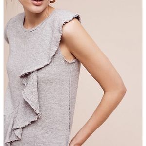 Anthropologie Deletta Choral Ruffle Detail Top